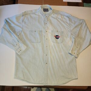 Authentic Hard Rock Cafe Denim LS Full Button London - Size XL
